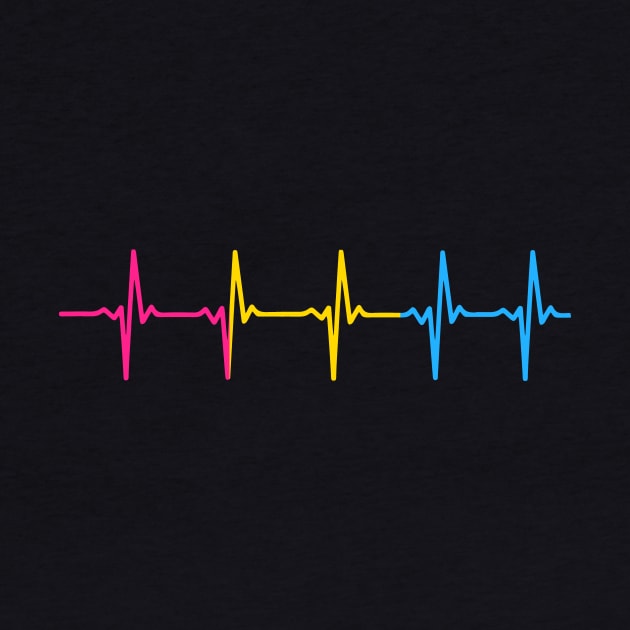 Pansexual Pride Heartbeat Pulse by thingsandthings